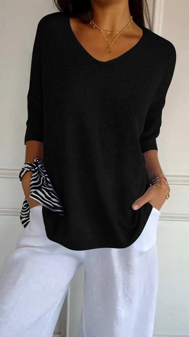 Kalsten | Smoothly knitted Sanbergs with V-neck