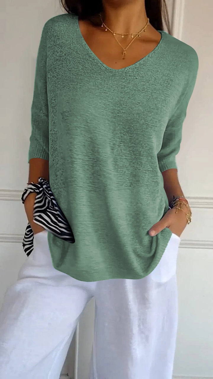 Kalsten | Smoothly knitted Sanbergs with V-neck