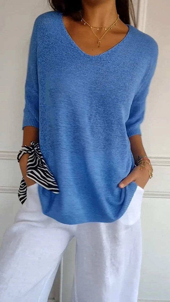 Kalsten | Smoothly knitted Sanbergs with V-neck