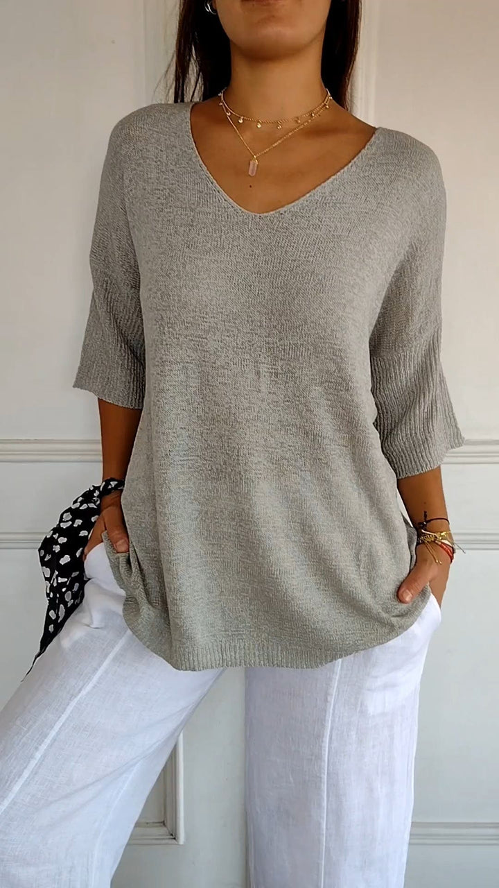 Kalsten | Smoothly knitted Sanbergs with V-neck