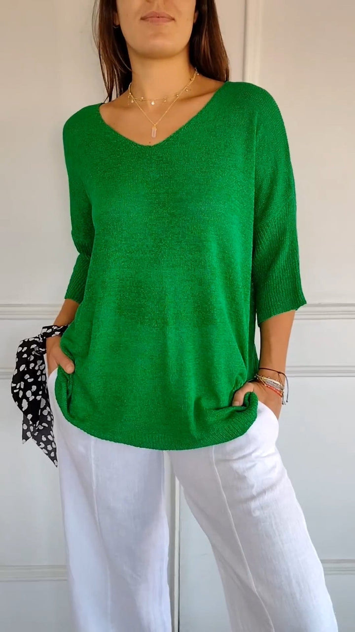 Kalsten | Smoothly knitted Sanbergs with V-neck