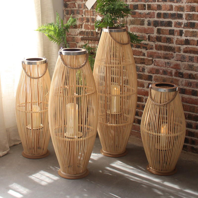 Stylish lantern made of woven material Kalsten