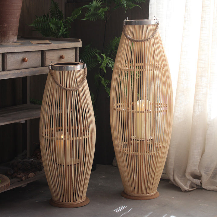 Stylish lantern made of woven material Kalsten