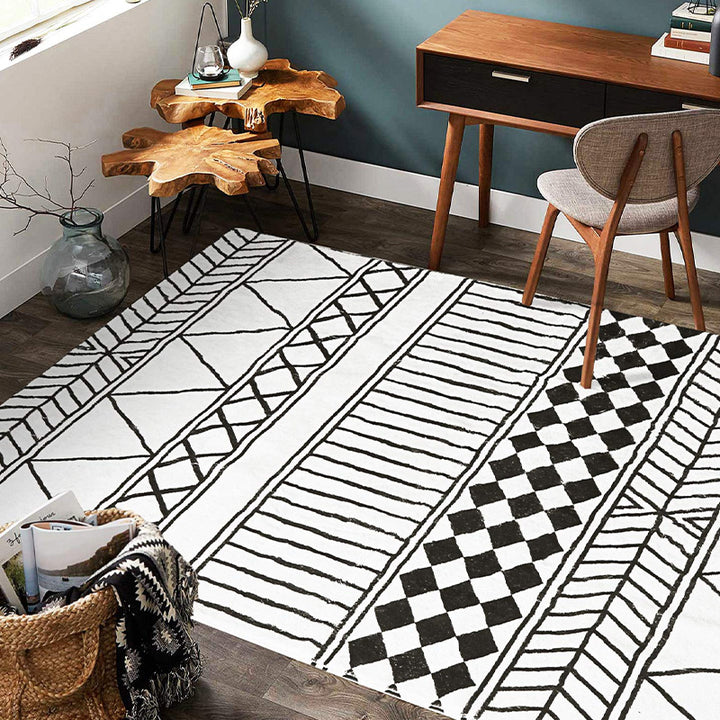 Modern Geometric Pattern Area Rug Kalsten