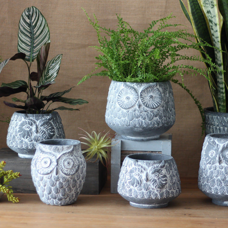 Decorative Owl Ceramic Pot Kalsten