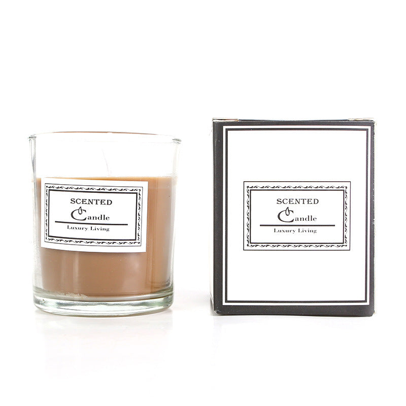 Aromatic Lavender-Scented Glass Candle in Gift Box