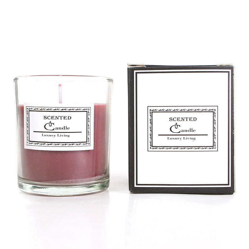 Aromatic Lavender-Scented Glass Candle in Gift Box