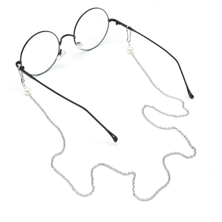 Elegant Pearl-Embellished Eyewear Chain Kalsten