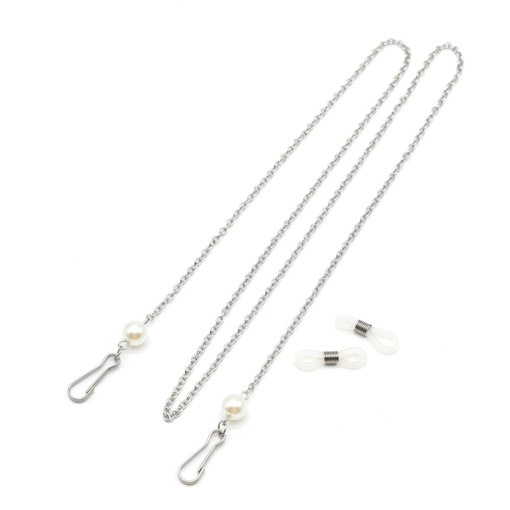 Elegant Pearl-Embellished Eyewear Chain Kalsten