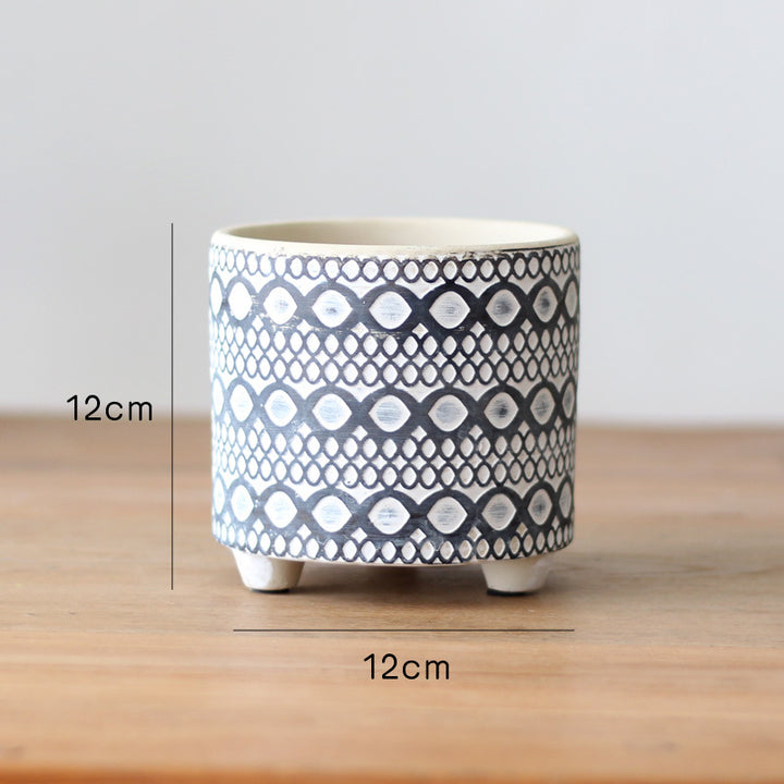 Decorative flower pot with elegant pattern Kalsten