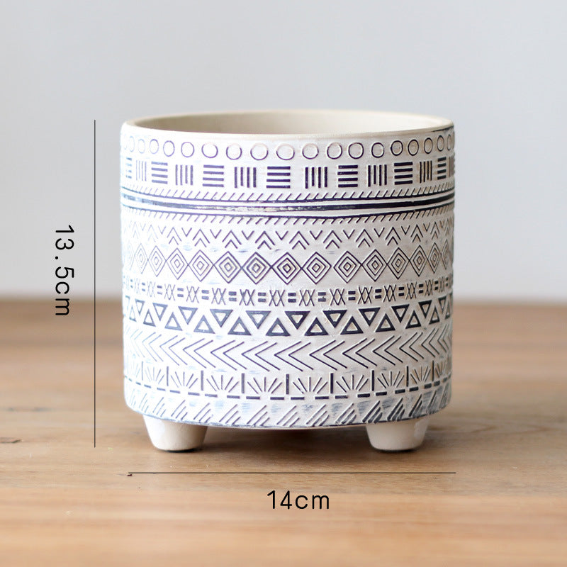 Decorative flower pot with elegant pattern Kalsten