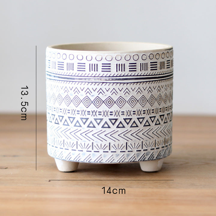 Decorative flower pot with elegant pattern Kalsten