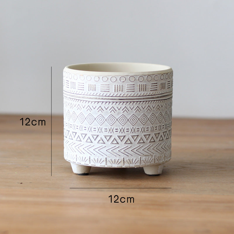 Decorative flower pot with elegant pattern Kalsten