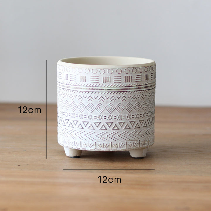 Decorative flower pot with elegant pattern Kalsten