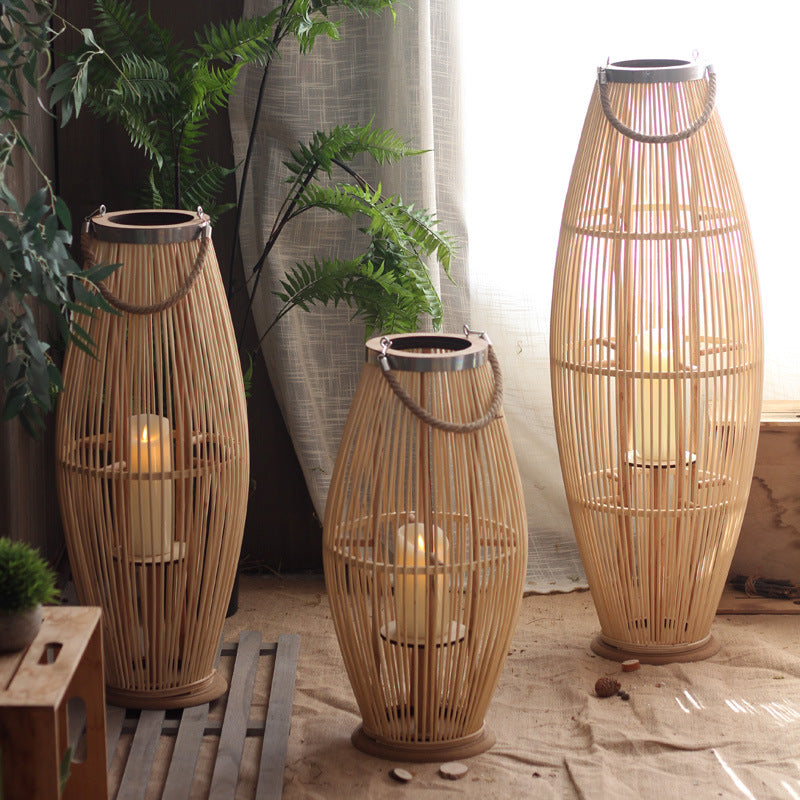 Stylish lantern made of woven material Kalsten