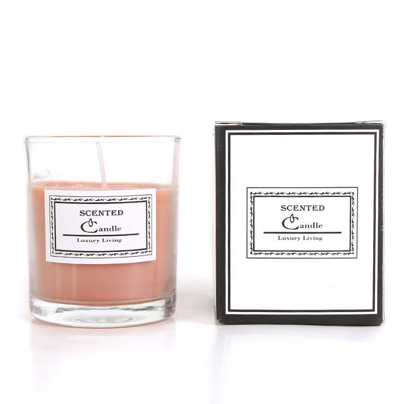 Aromatic Lavender-Scented Glass Candle in Gift Box