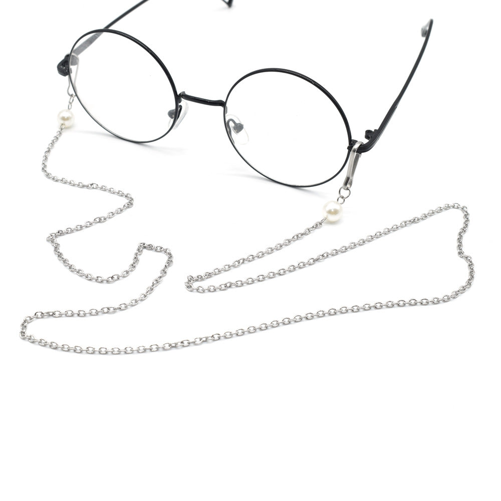 Elegant Pearl-Embellished Eyewear Chain Kalsten