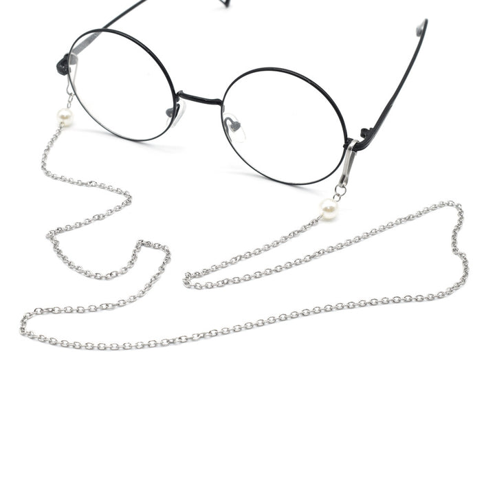 Elegant Pearl-Embellished Eyewear Chain Kalsten