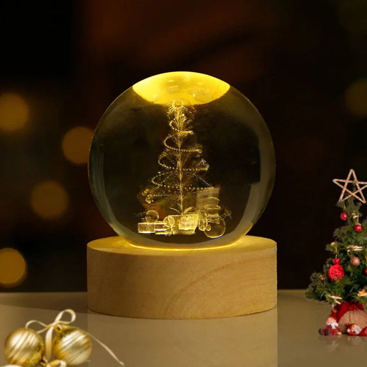 3D Crystal Ball LED Night Light Noxord