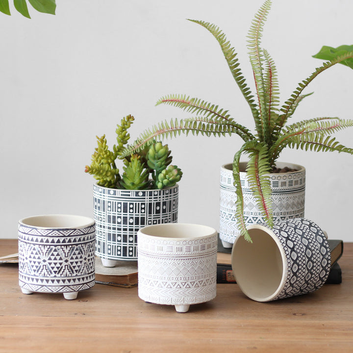 Decorative flower pot with elegant pattern Kalsten