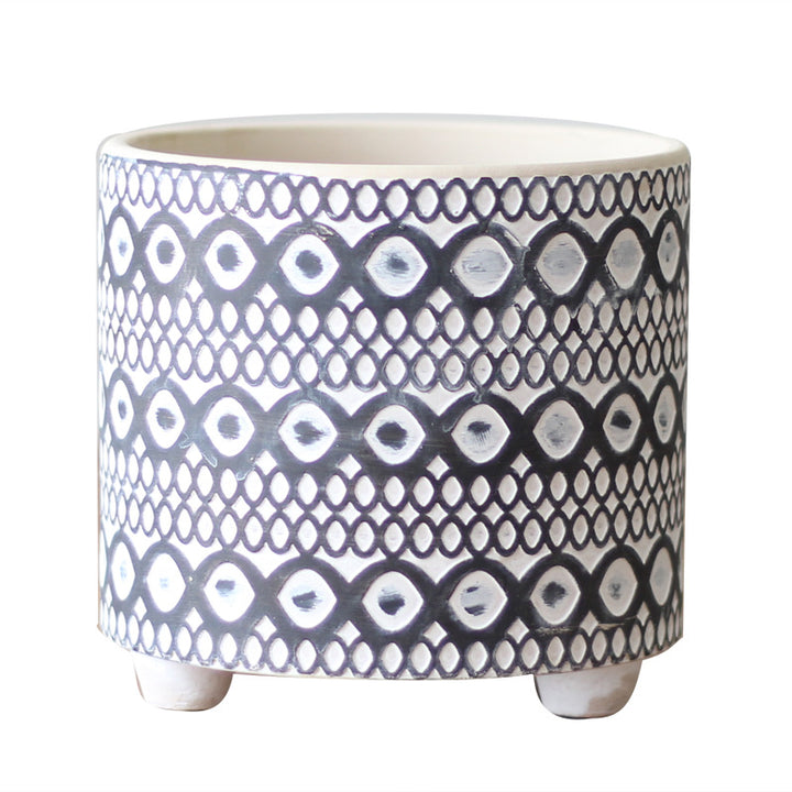Decorative flower pot with elegant pattern Kalsten