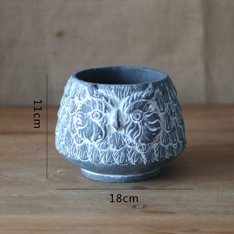 Decorative Owl Ceramic Pot Kalsten