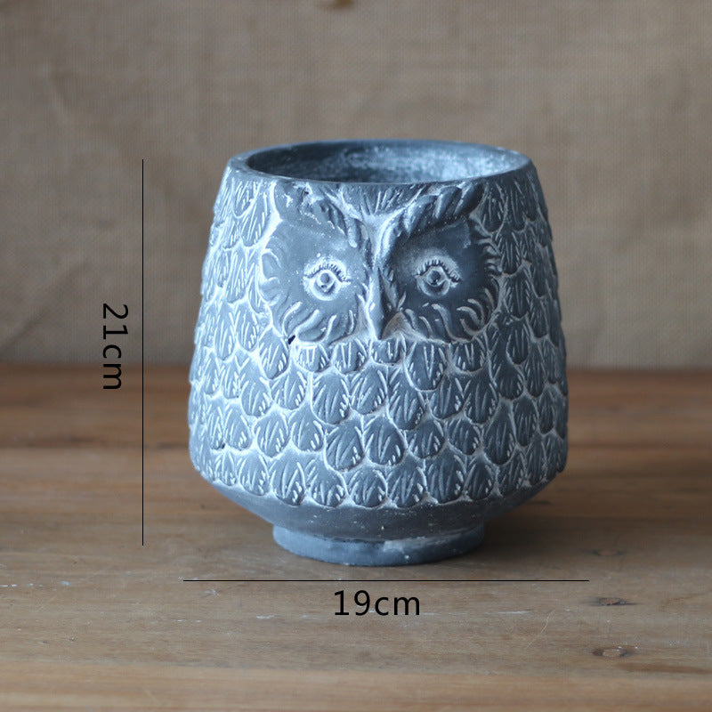Decorative Owl Ceramic Pot Kalsten