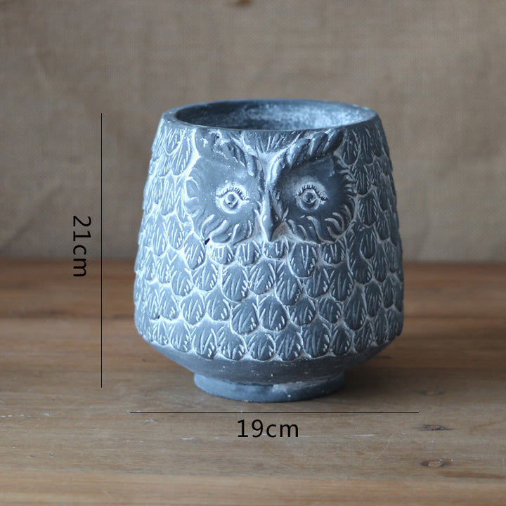 Decorative Owl Ceramic Pot Kalsten