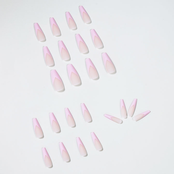 Artistic Nail Extensions with Elegant V-Shape Kalsten