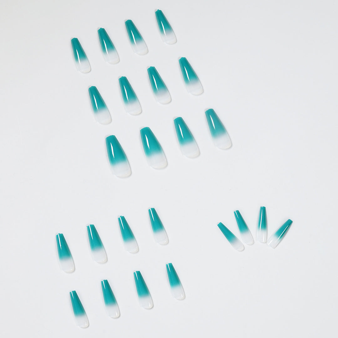 Artful Nail Extensions with Ombre Effect Kalsten