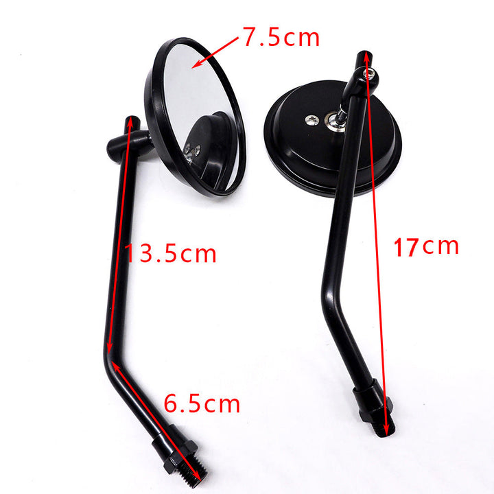 adjustable chrome motorcycle handlebar rearview mirrors with universal clamp mounts Kalsten