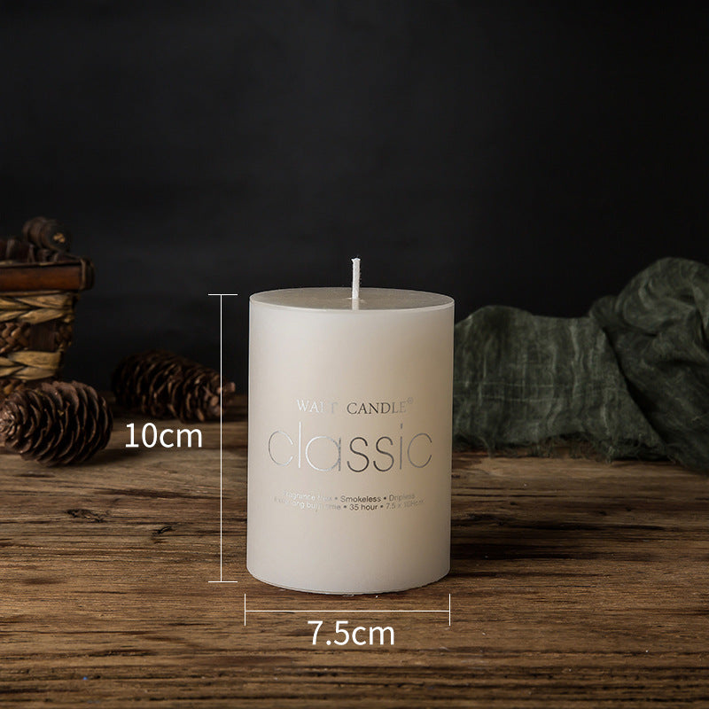 Small Classic Pillar Candle Short Cylinder Soy Wax Long-Burn