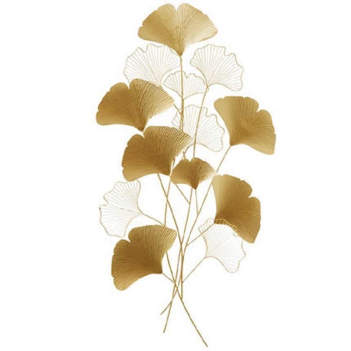 Contemporary Ginkgo Leaf Wall Sculpture Kalsten