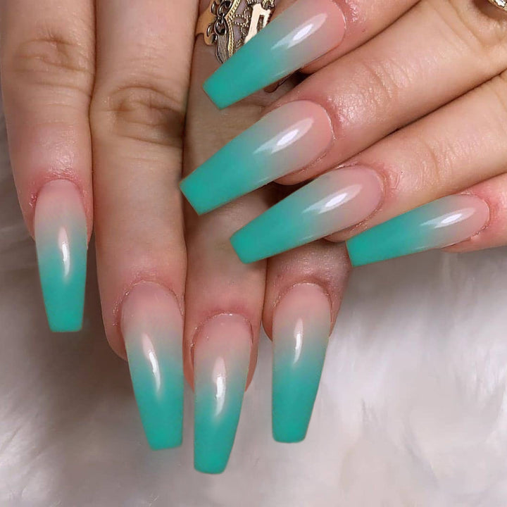 Artful Nail Extensions with Ombre Effect Kalsten