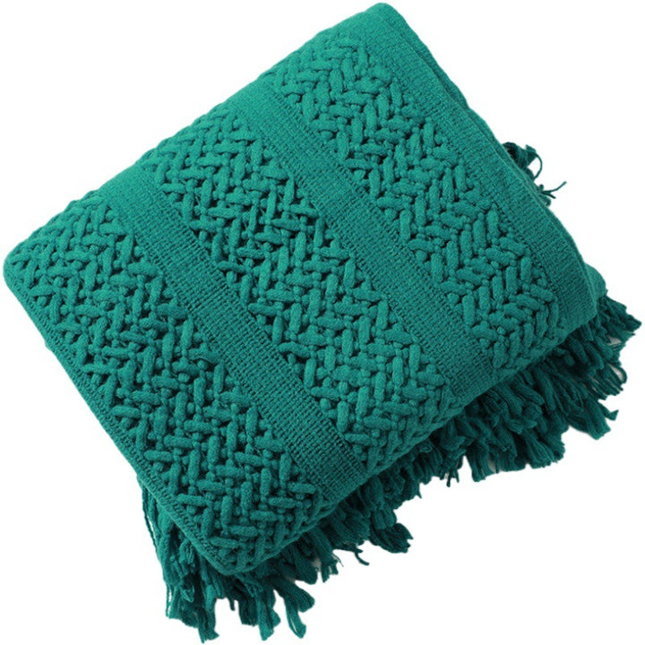 Textured Knit Throw Blanket