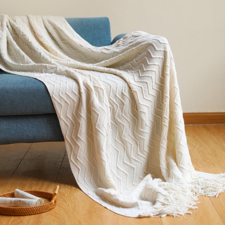 Cozy Textured Throw Blanket