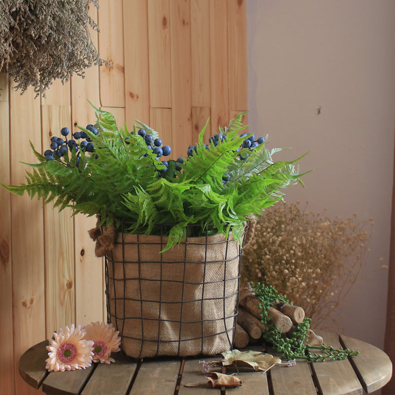 Decorative storage basket with jute lining Kalsten