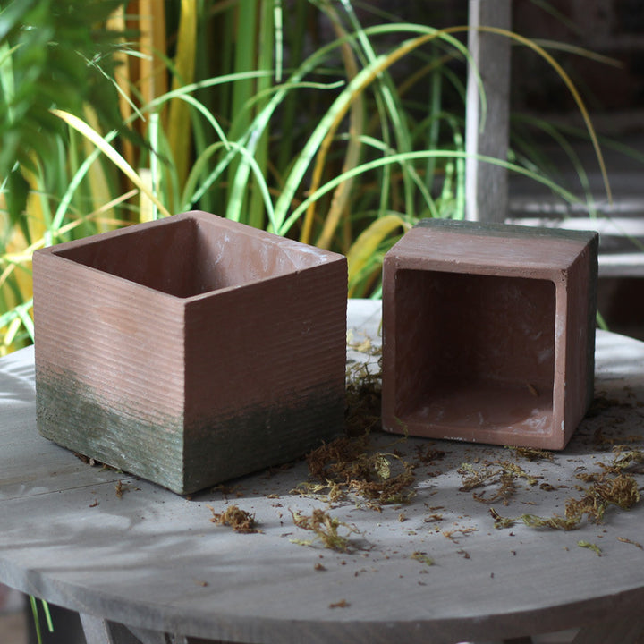 Decorative flower pot with woven design Kalsten