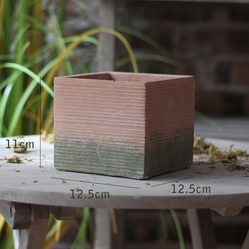 Decorative flower pot with woven design Kalsten