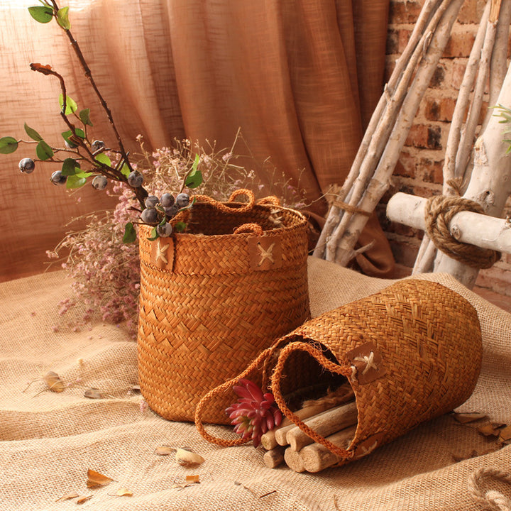 Handcrafted storage basket with natural design Kalsten