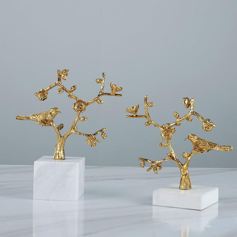 Ornate Bird and Blossom Sculpture