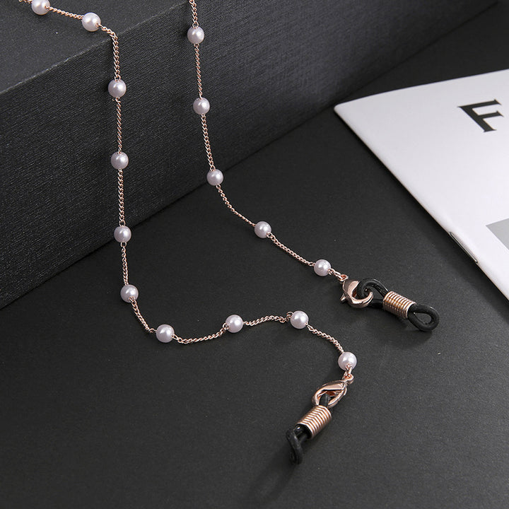 Elegant Pearl Chain Eyewear Holder Kalsten