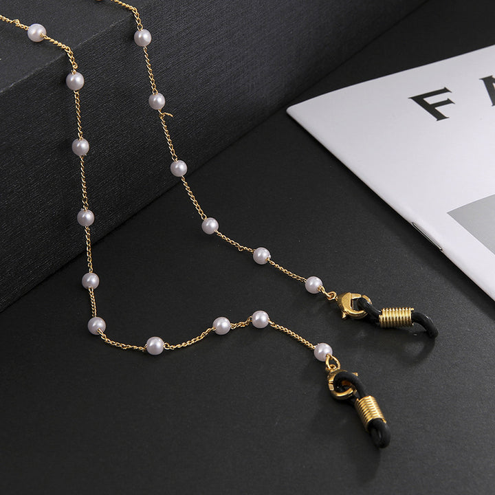 Elegant Pearl Chain Eyewear Holder Kalsten
