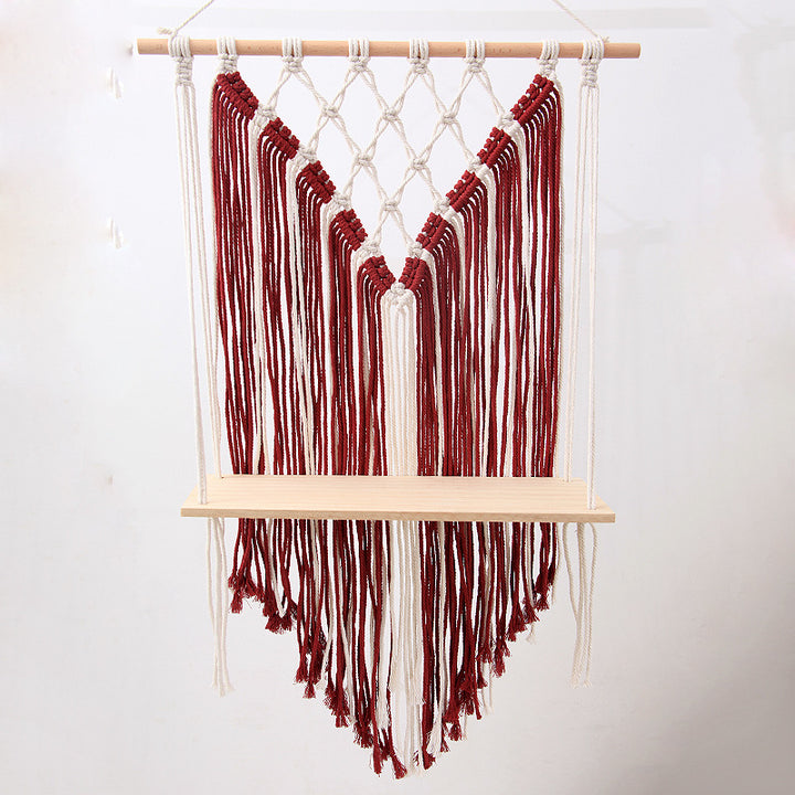 Wall-Mounted Macramé Shelf Kalsten