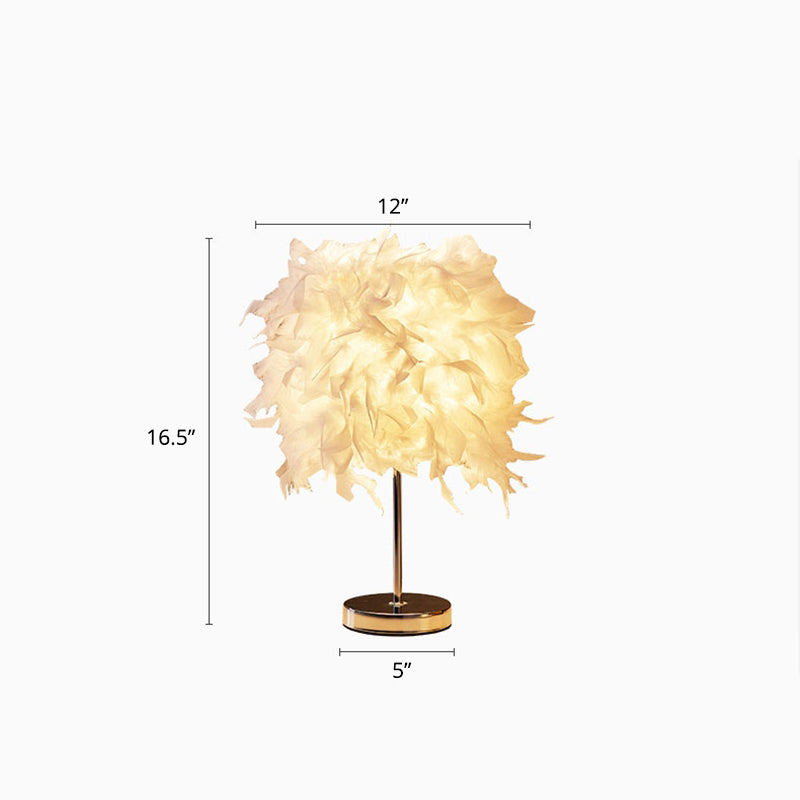 White Cylindrical Table Lamp Simplicity Single Bulb Spring Table Lamp | Noxord