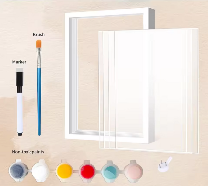 Kalsten | Baby Memory Frame made of Wood with Clay for Hand & Footprints