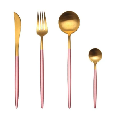 24-piece Stainless Steel Gold-Silver Luxury Cutlery - RoyalGlow