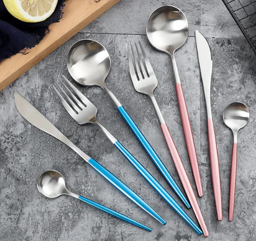 24-piece Stainless Steel Gold-Silver Luxury Cutlery - RoyalGlow