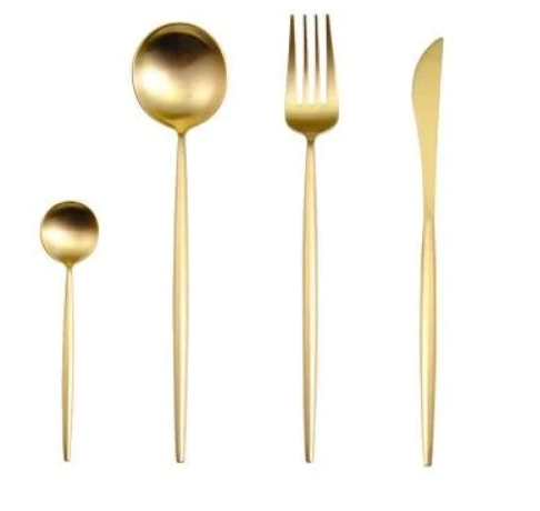 24-piece Stainless Steel Gold-Silver Luxury Cutlery - RoyalGlow