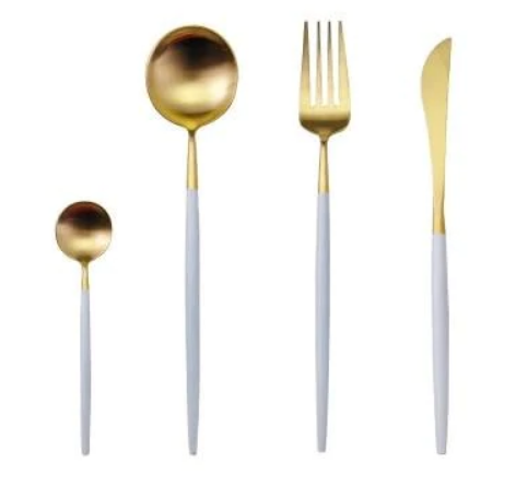 24-piece Stainless Steel Gold-Silver Luxury Cutlery - RoyalGlow